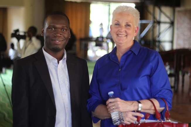 US Ambassador Deborah R Malac with Kivumbi Earnest Benjamin